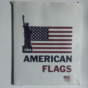 American Flags Patriotic Poster Print - Red, White & Blue